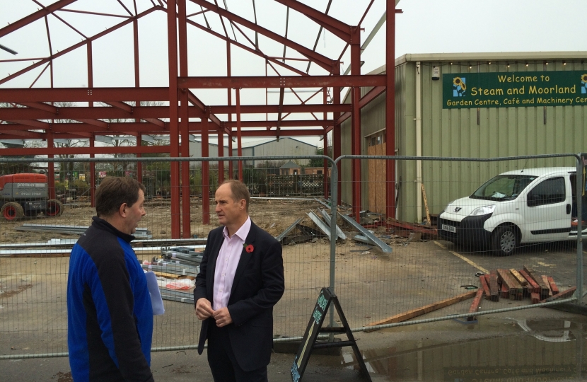 Kevin talking with Charles Hopkinson, the owner of Steam & Moorland Centre, Pick