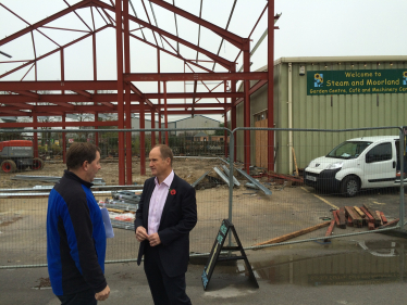 Kevin talking with Charles Hopkinson, the owner of Steam & Moorland Centre, Pick
